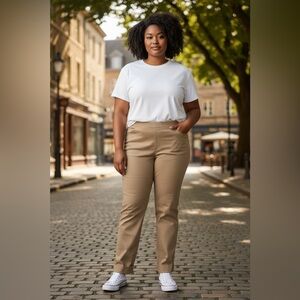 Charter Club Khaki Stretch Ankle Pants